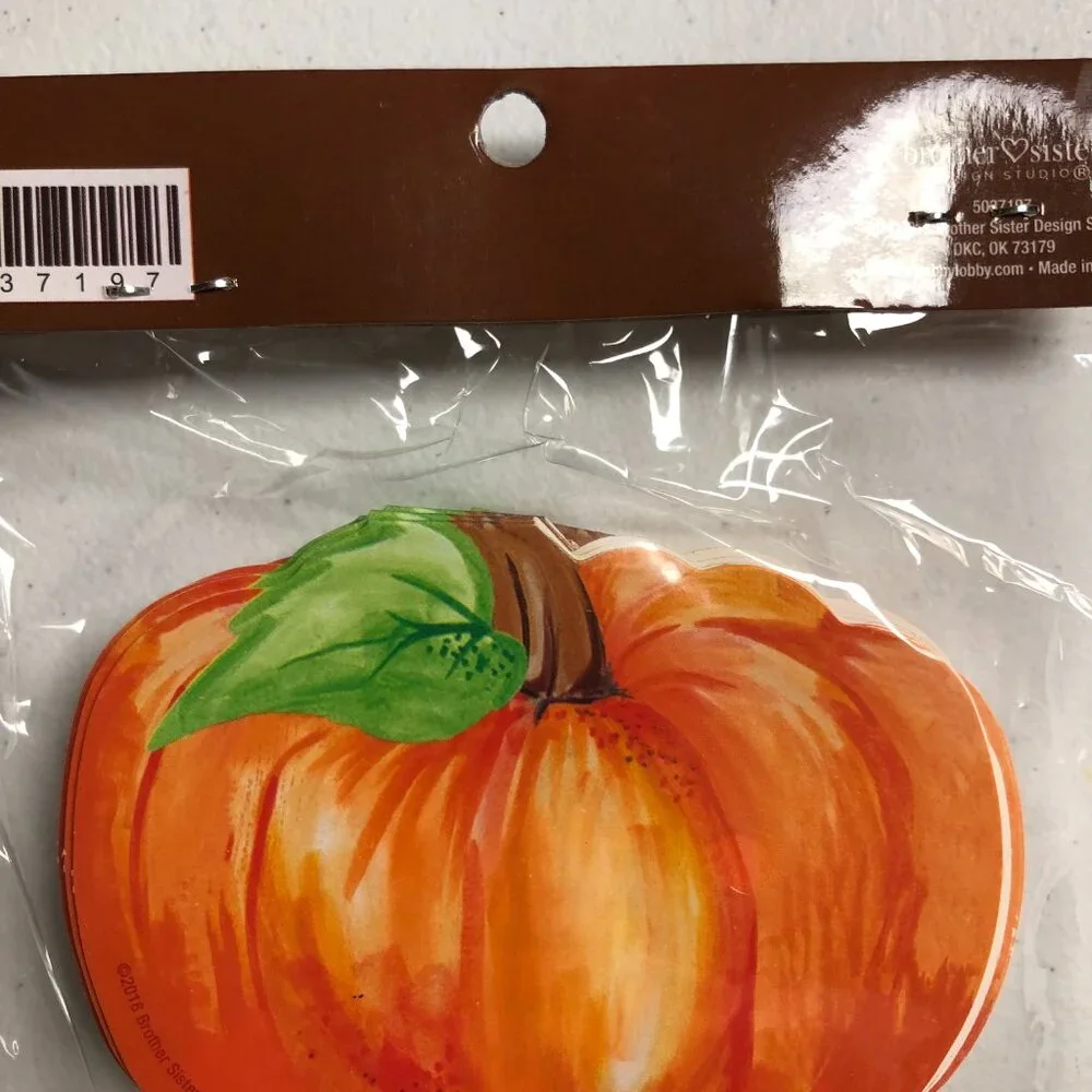 Lot of 2 Thanksgiving Fall Party Orange Pumpkin Place Cards 20ct ea 3.5